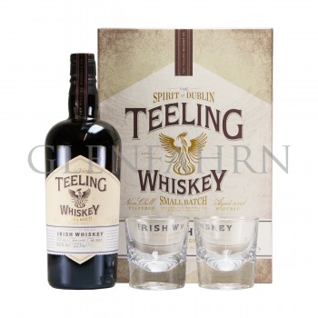 Teeling Small Batch Rum Cask Geschenkspackung mit 2 Gläsern 2016 Design