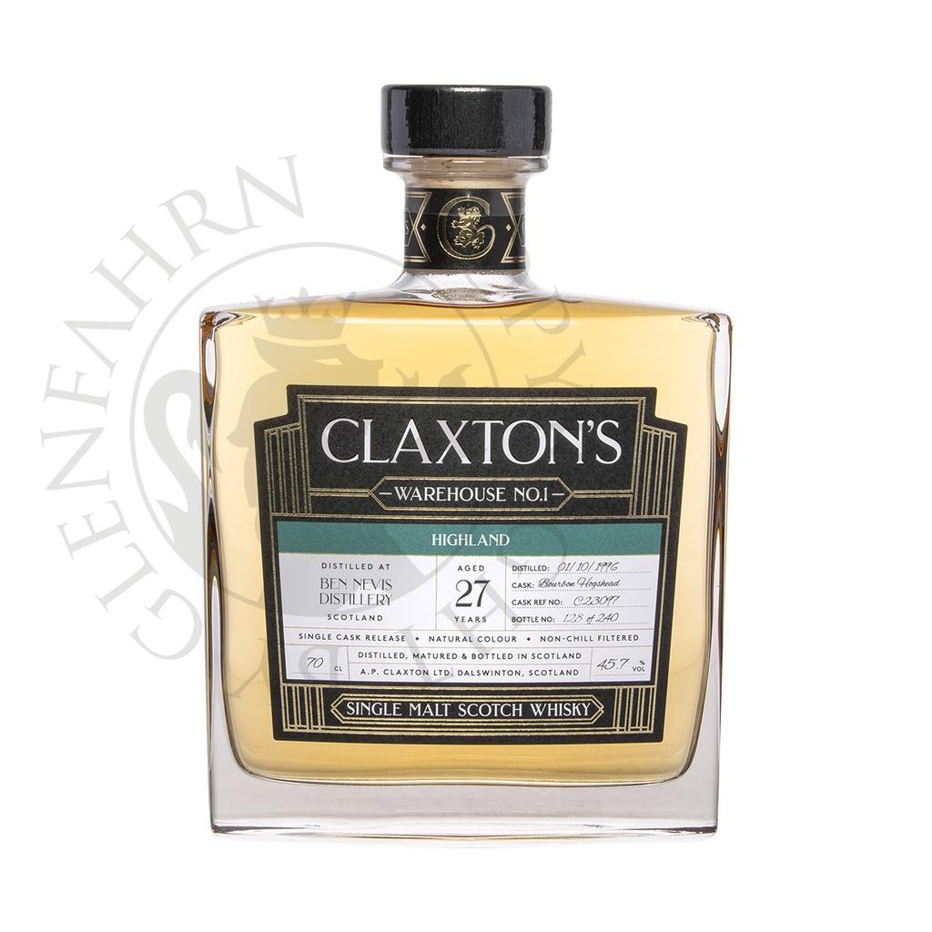 Ben Nevis 1996 27y Cask#C23097 Warehouse No.1 Claxton's Single Malt Scotch Whisky 70cl