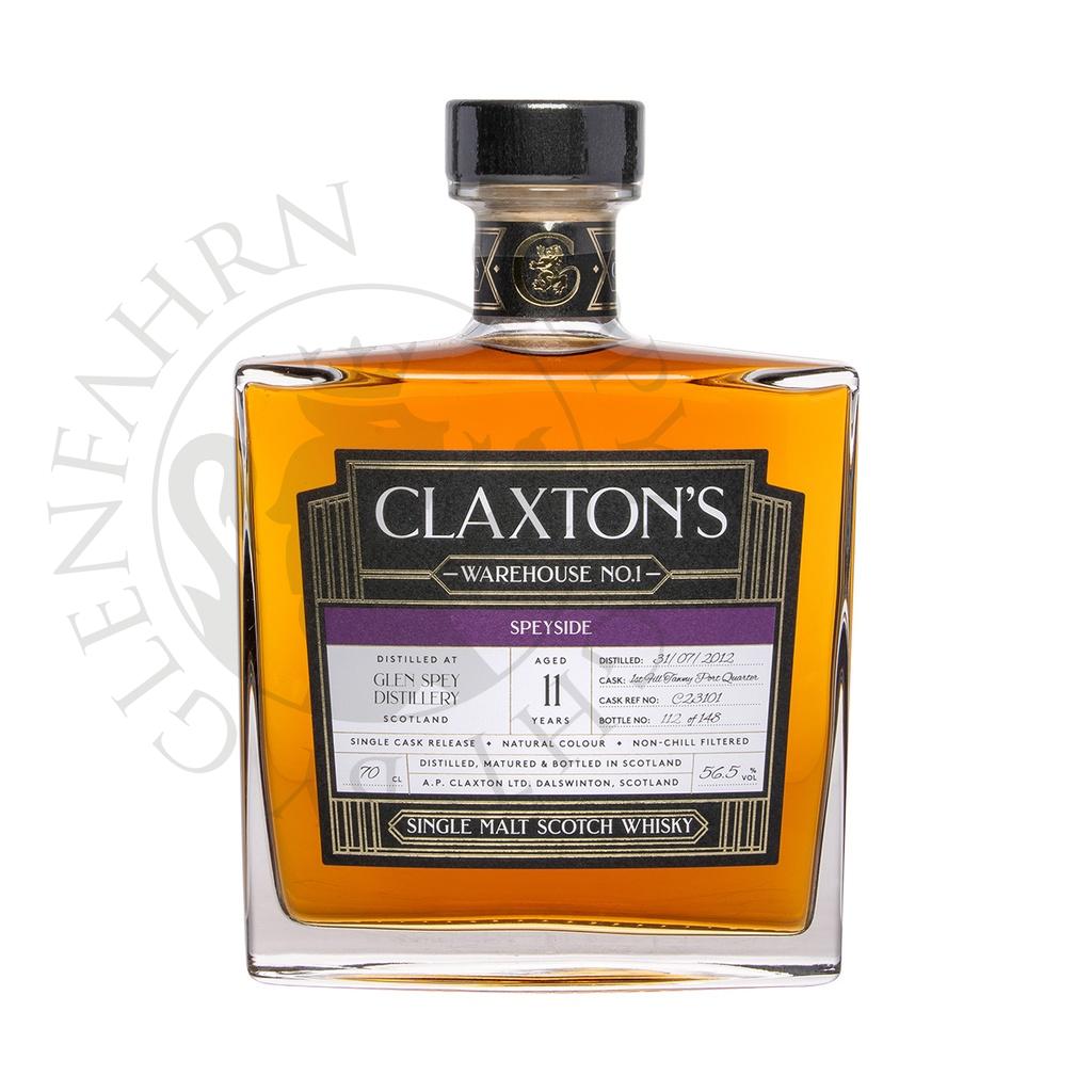 Glen Spey 2012 11y Cask#C23101 Warehouse No.1 Claxton's Single Malt Scotch Whisky 70cl