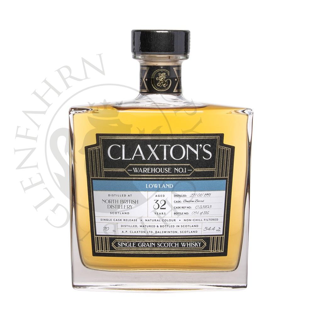 North British 1991 32y Cask#C23103 Warehouse No.1 Claxton's Single Grain Scotch Whisky 70cl