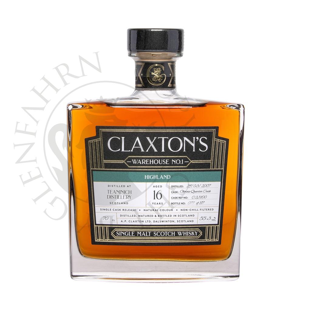 Teaninich 2007 16y Cask#C23100 Warehouse No.1 Claxton's Single Malt Scotch Whisky 70cl