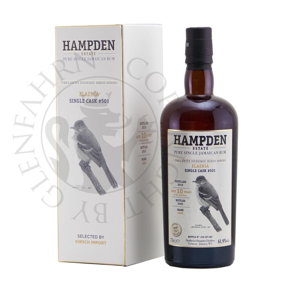 Hampden 2010 10y Cask#501 LROK Elaenia Trelawny Endemic Birds Habitation Velier Pure Single Jamaica Rum 70cl