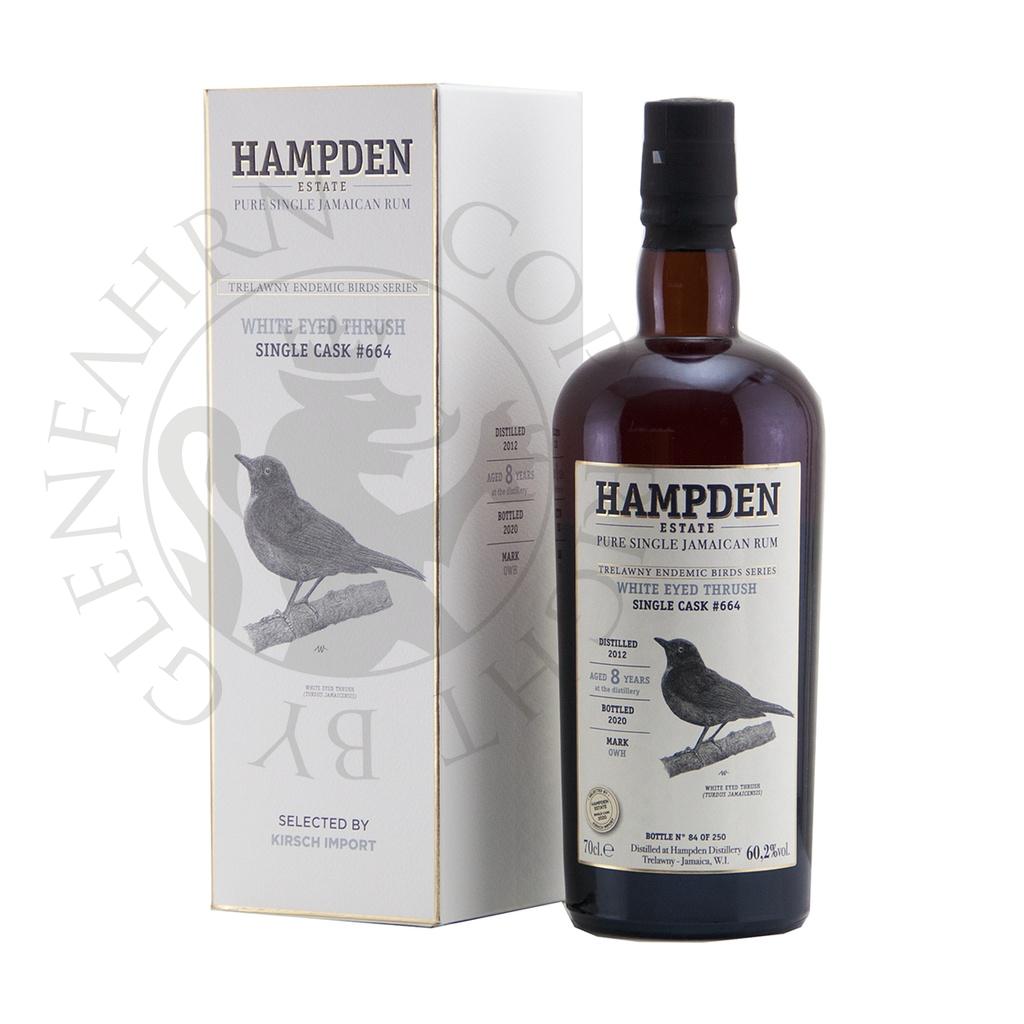 Hampden 2012 8y Cask#664 OWH White Eyed Thrush Trelawny Endemic Birds Habitation Velier Pure Single Jamaica Rum 70cl