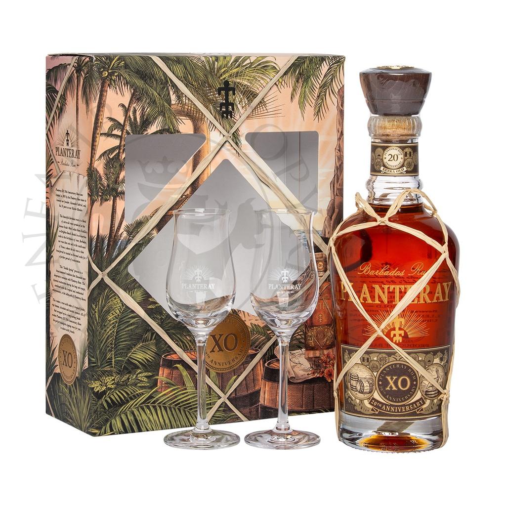 Planteray XO 20th Anniversary Geschenkpackung mit 2 Gläsern 70cl