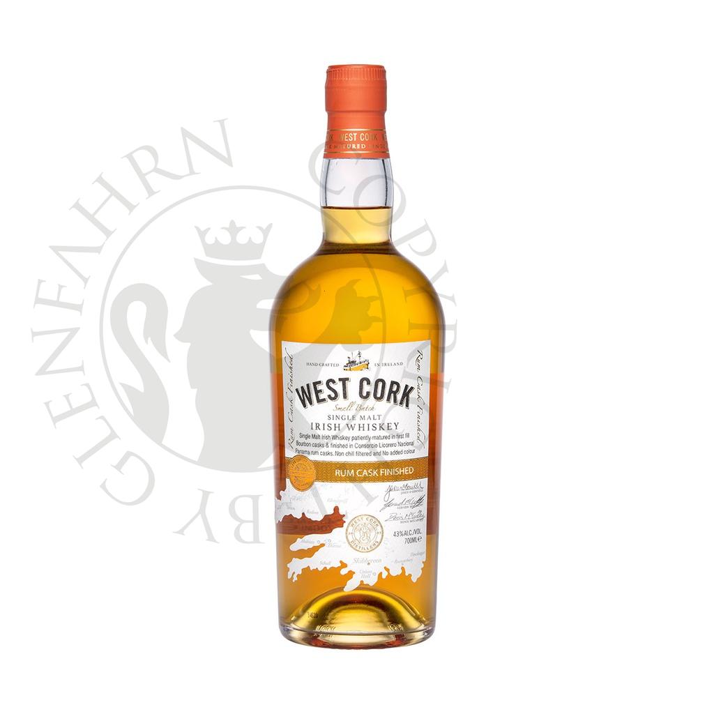 West Cork Rum Cask Finished Small Batch Single Malt Irish Whiskey 70cl