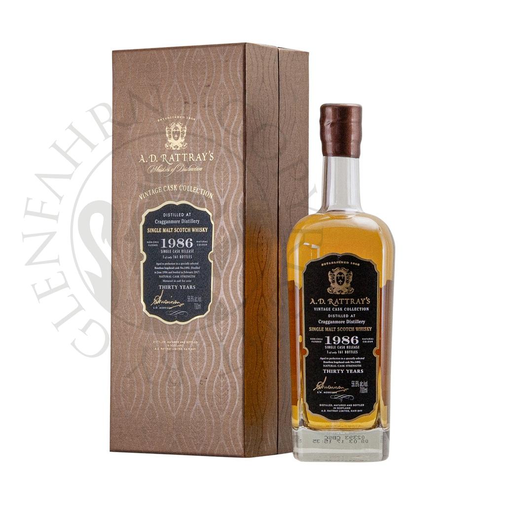 Cragganmore 1986 30y Bourbon Cask#1492 A.D. Rattray 70cl