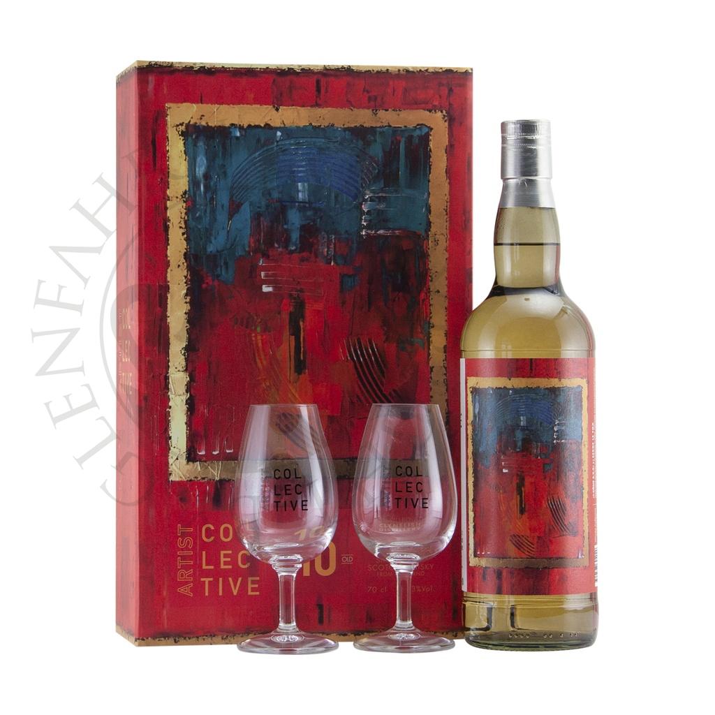 Clynelish 2008 10y Artist Collective Geschenkpackung mit 2 Gläsern Highland Single Malt Scotch Whisky 70cl
