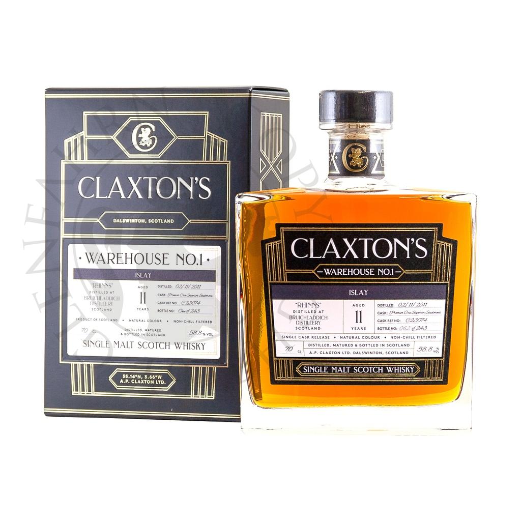Bruichladdich Rhinns 2011 9y Cask#C23074 Warehouse No.1 Claxton's 70cl