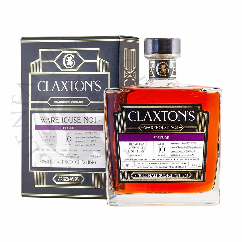 Glen Elgin 2012 10y Cask#C23076 Warehouse No.1 Claxton's 70cl