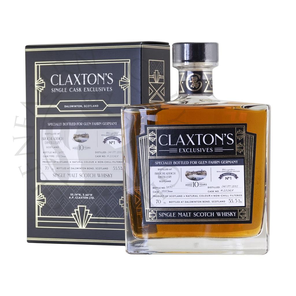 Bruichladdich 2012 10y Cask#2324CA 10th Anniversary Glen Fahrn Rheinfelden Claxton's 70cl