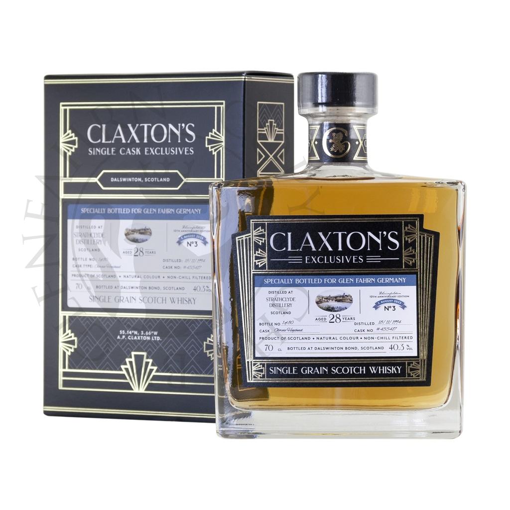 Strathclyde 1994 28y Cask#455417 10th Anniversary Glen Fahrn Rheinfelden Claxton's 70cl