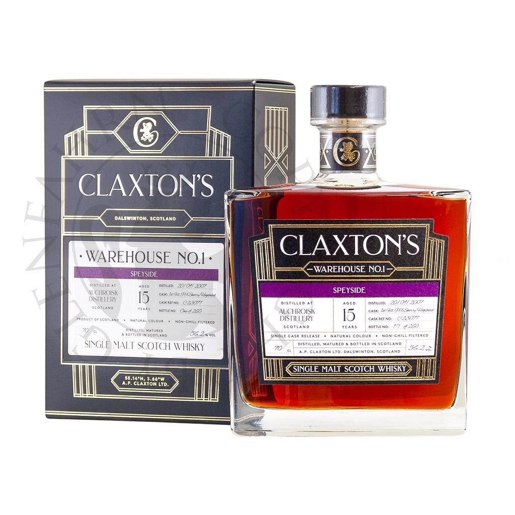Auchroisk 2007 15y Cask#C23077 Warehouse No.1 Claxton's 70cl