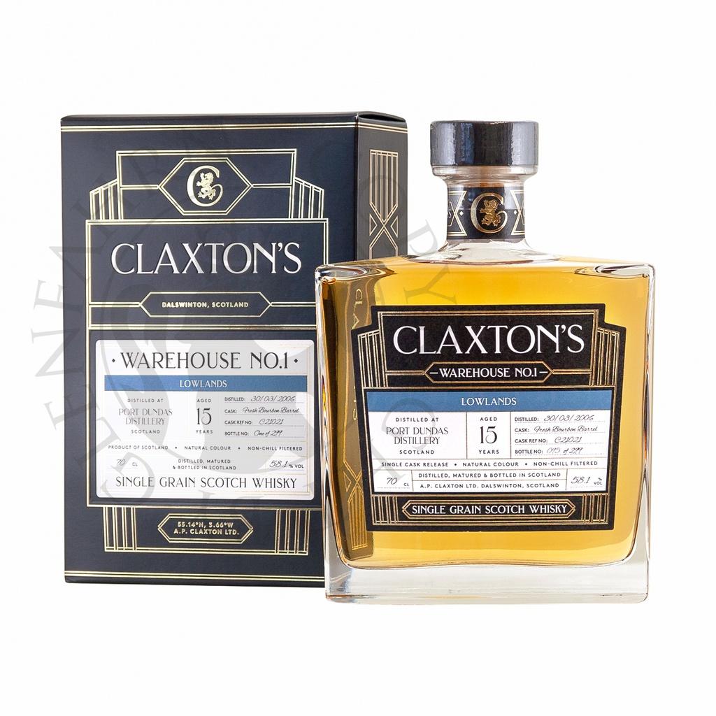 Port Dundas 2006 15y Cask#C21021 Warehouse No.1 Claxton's Single Grain Scotch Whisky 70cl