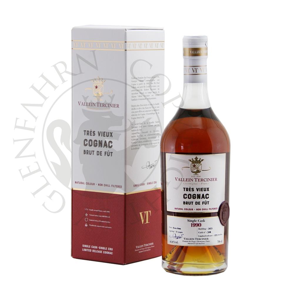 Vallein-Tercinier 1990 31y Single Cask#205 Brut de Fut Cognac Bon Bois 70cl