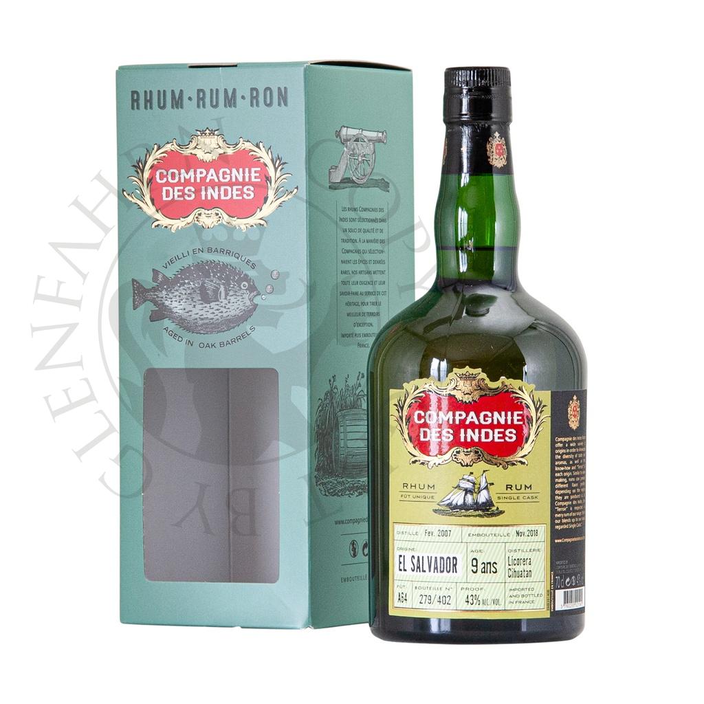 Cihuatan El Salvador 2007 11y (9y Fehldruck) Cask#A64 Compagnie des Indes 70cl