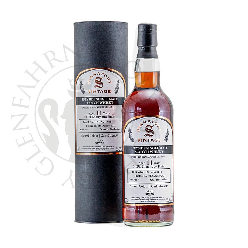 Benrinnes 2010 11y Cask#7 bot. for Kirsch Signatory 70cl
