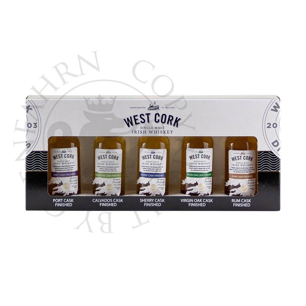 West Cork Cask Collection Miniature Set Single Malt Irish Whiskey 5x5cl