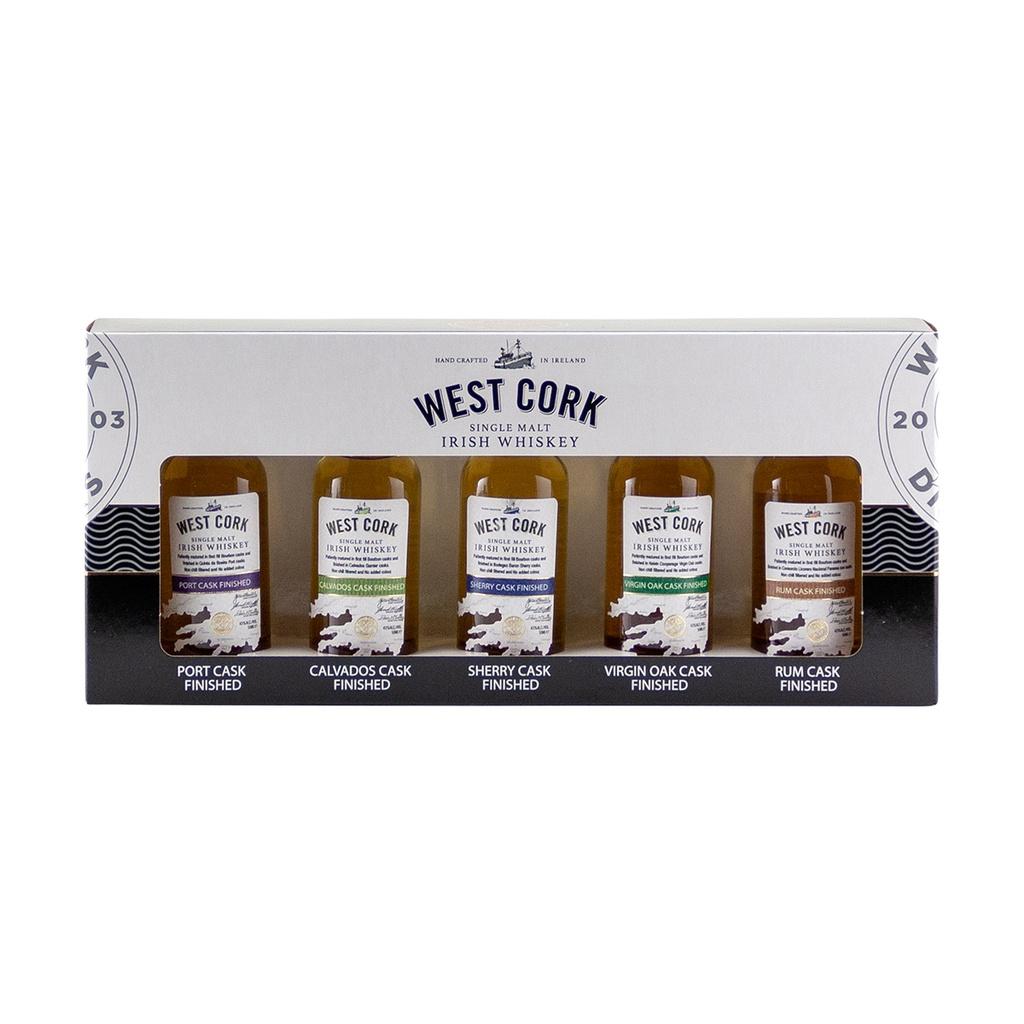 West Cork Cask Collection Miniature Set Single Malt Irish Whiskey 5x5cl