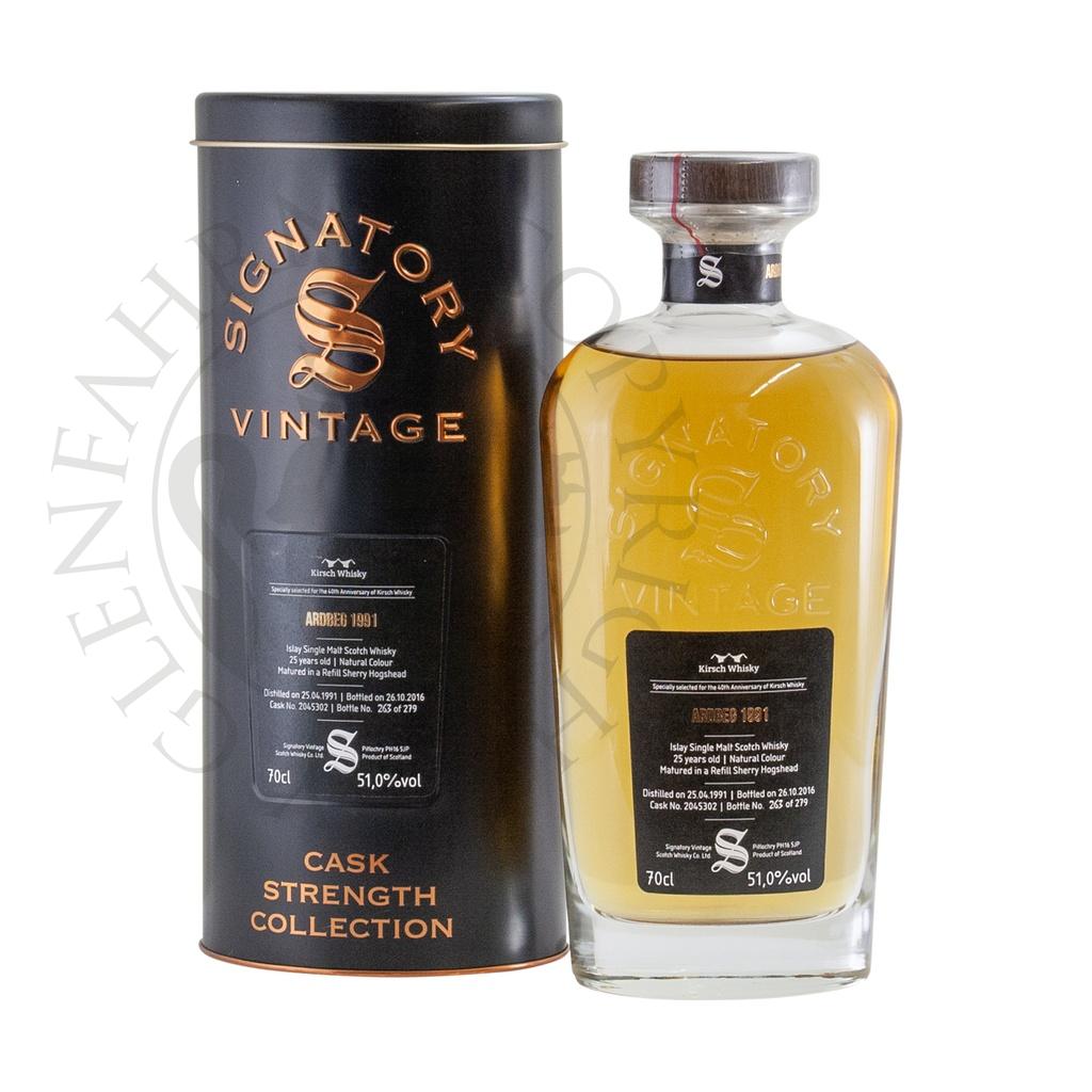 Ardbeg 1991 25y Cask#2045302 Cask Strength Collection Signatory Vintage Islay Single Malt Scotch Whisky 70cl