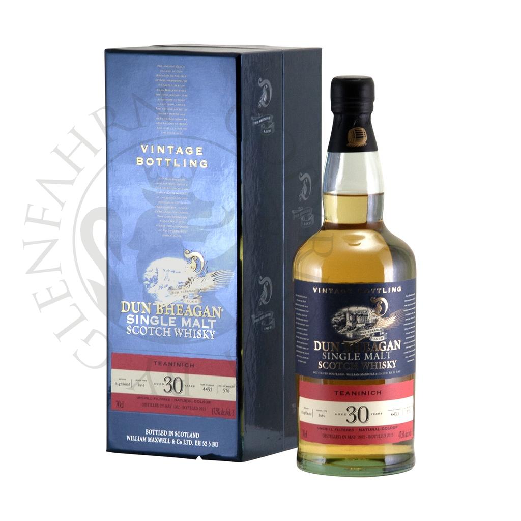 Teaninich 1982 30y Cask#4453 Dun Bheagan Highland Single Malt Scotch Whisky 70cl