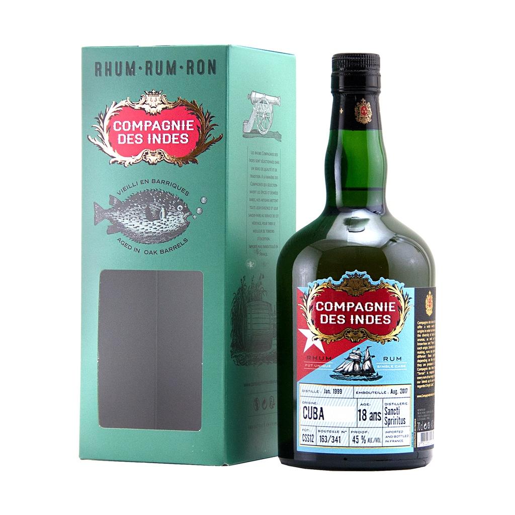 Sancti Spiritus Cuba 1999 18y Cask#CSS12 Compagnie des Indes 70cl