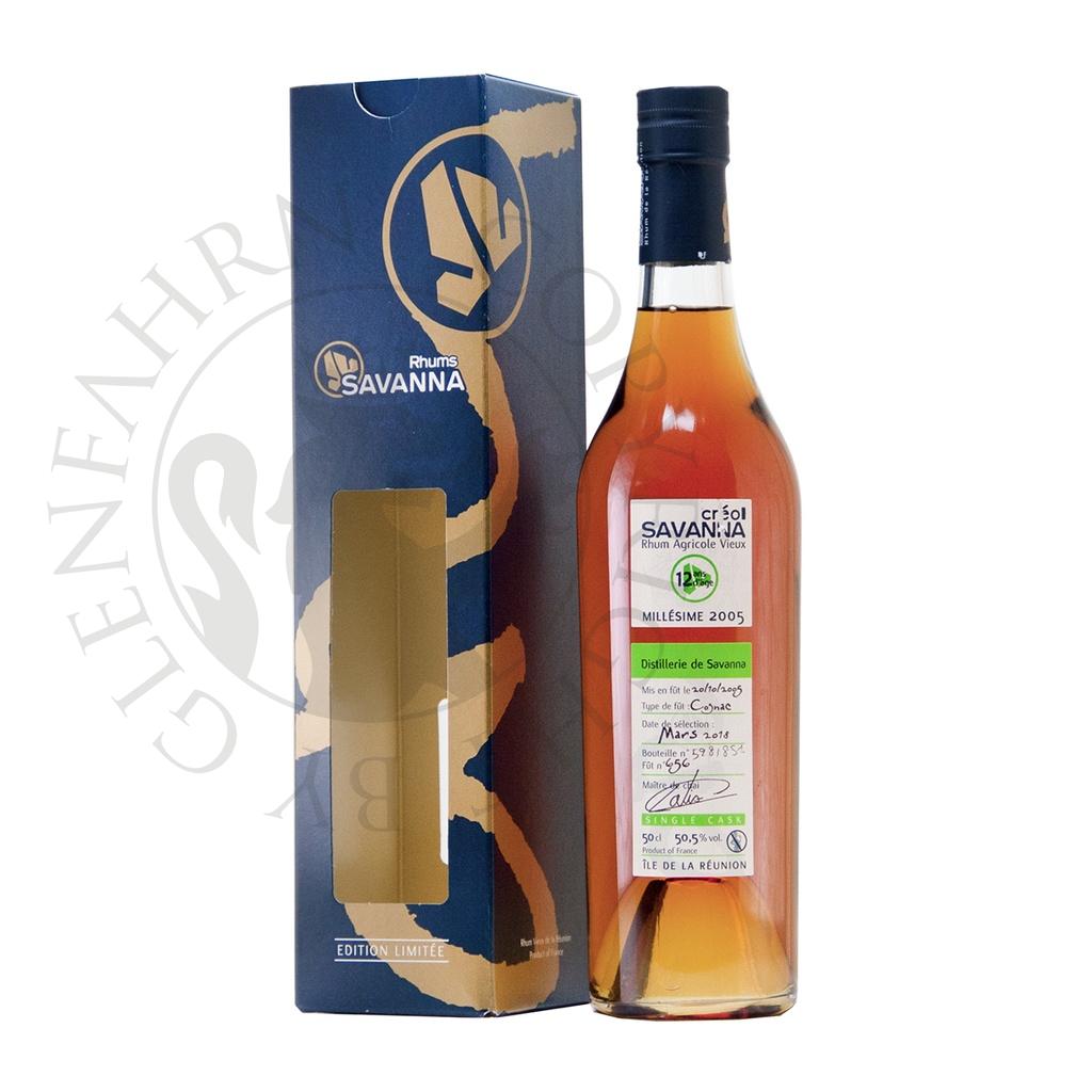 Savanna 2005 12y Cask#656 Rhum Vieux Agricole Cognac Wood 50cl