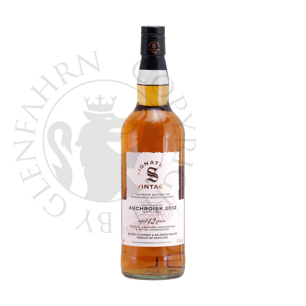 Auchroisk 2012 12y 1st Fill Amarone Hogsheads & Refill Hogsheads 100 Proof Edition #52 Signatory Vintage Single Malt Scotch Whisky 70cl
