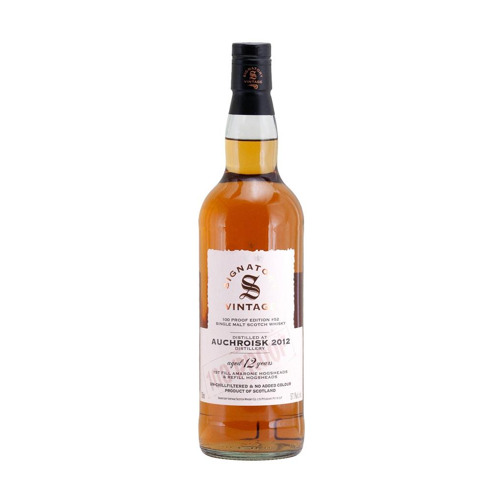 Auchroisk 2012 12y 1st Fill Amarone Hogsheads & Refill Hogsheads 100 Proof Edition #52 Signatory Vintage Single Malt Scotch Whisky 70cl