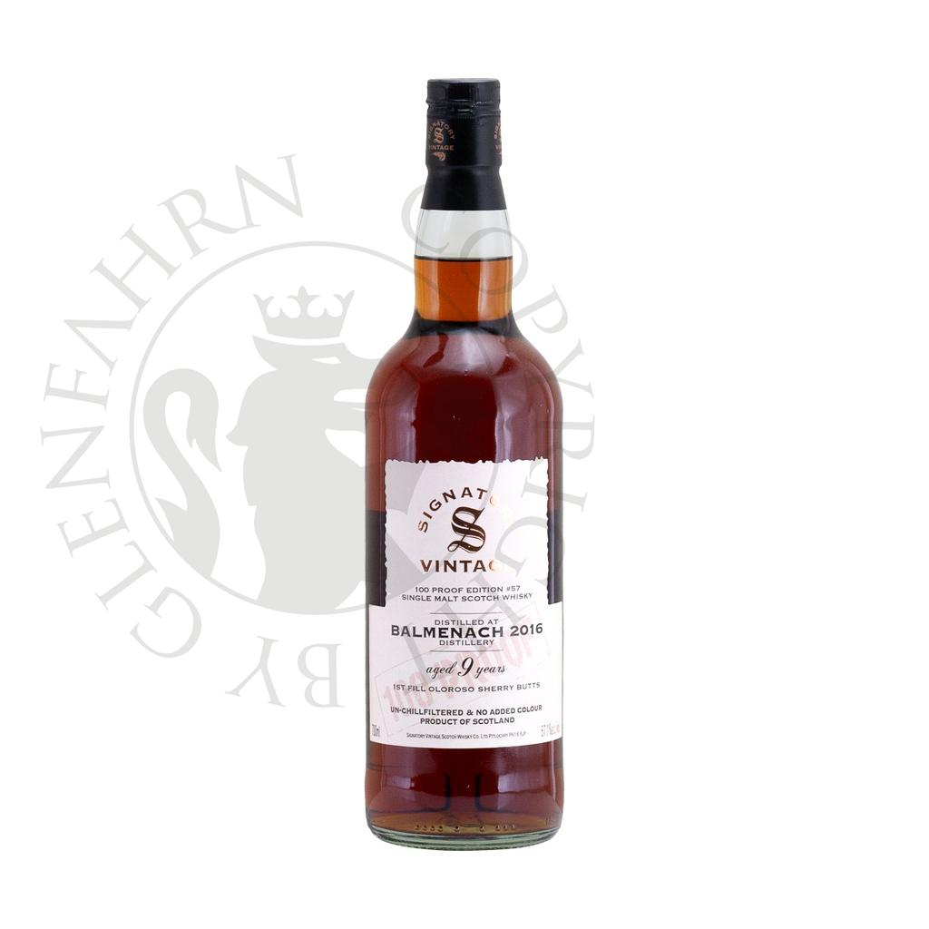 Balmenach 2016 9y 1st Fill Oloroso Sherry Butts 100 Proof Edition #57 Signatory Vintage Single Malt Scotch Whisky 70cl