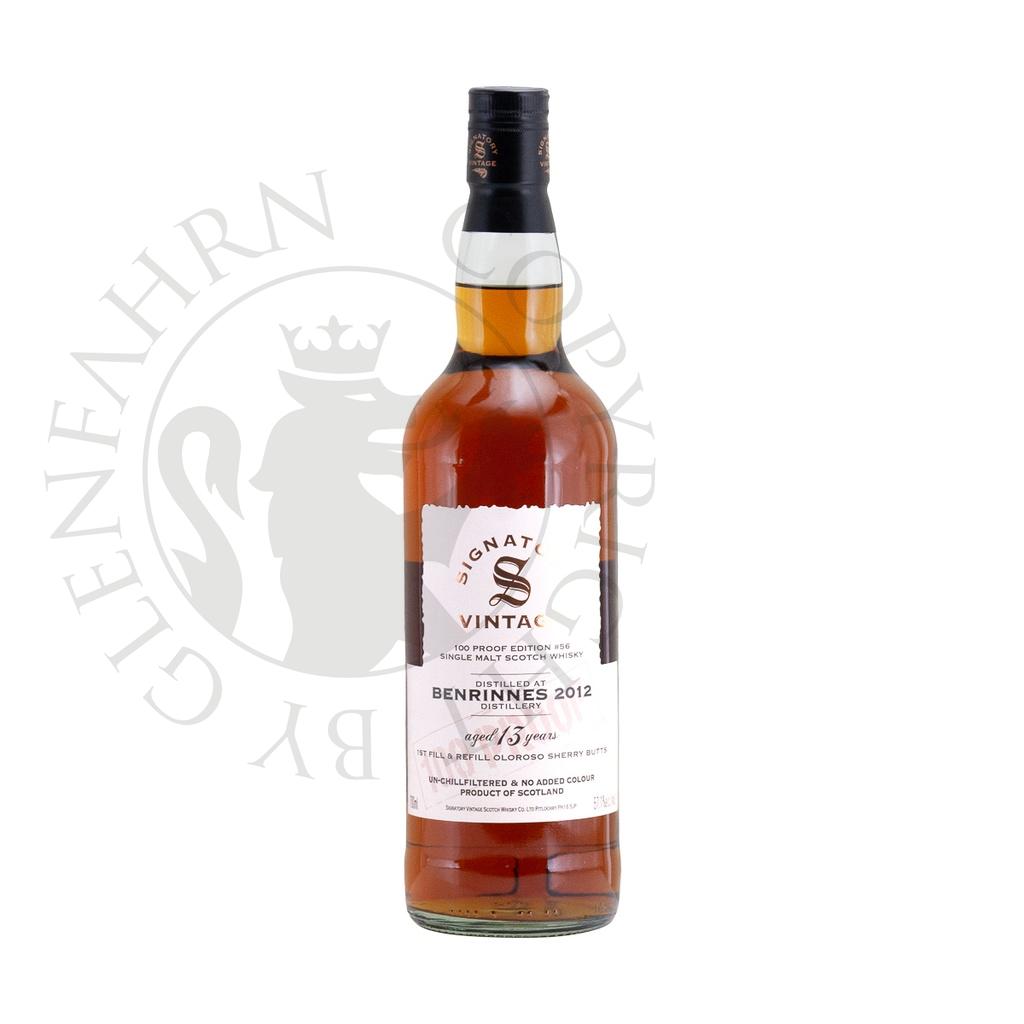 Benrinnes 2012 13y 1st Fill & Refill Oloroso Sherry Butts 100 Proof Edition #56 Signatory Vintage Single Malt Scotch Whisky 70cl