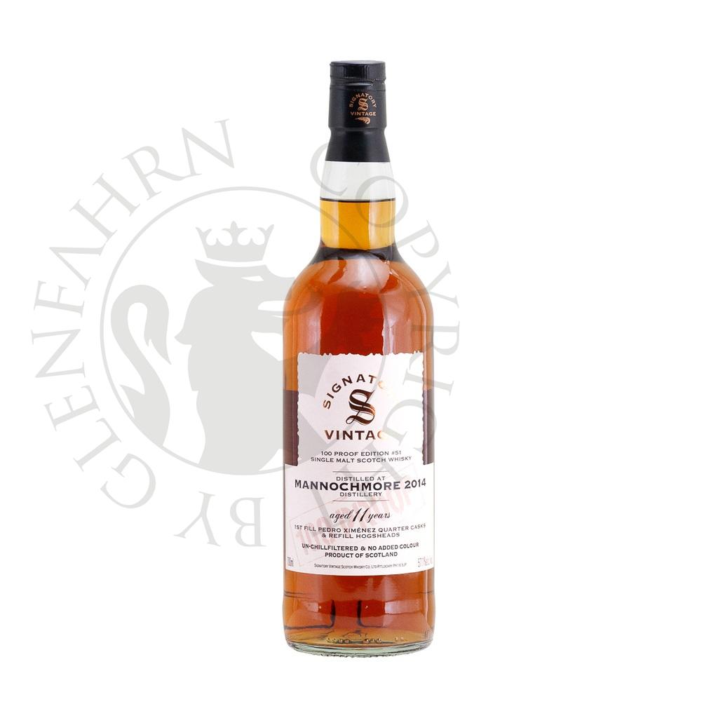 Mannochmore 2014 11y 1st Fill PX Quarter Casks & Refill Hogsheads 100 Proof Edition #51 Signatory Vintage Single Malt Scotch Whisky 70cl