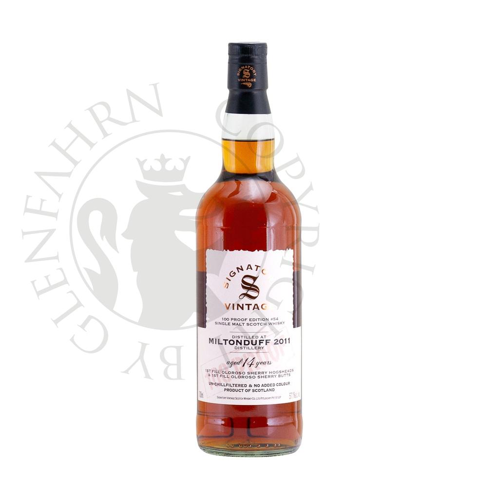 Miltonduff 2011 14y 1st Fill Oloroso Sherry Hogsheads & Butts 100 Proof Edition #54 Signatory Vintage Single Malt Scotch Whisky 70cl