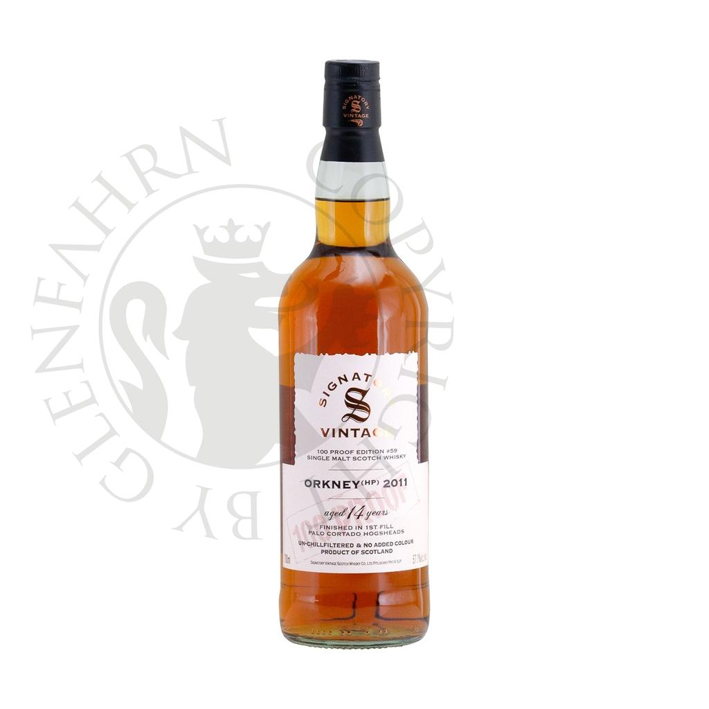 Orkney (HP) 2011 14y Finished in 1st Fill Palo Cortado Hogsheads 100 Proof Edition #59 Signatory Vintage Single Malt Scotch Whisky 70cl