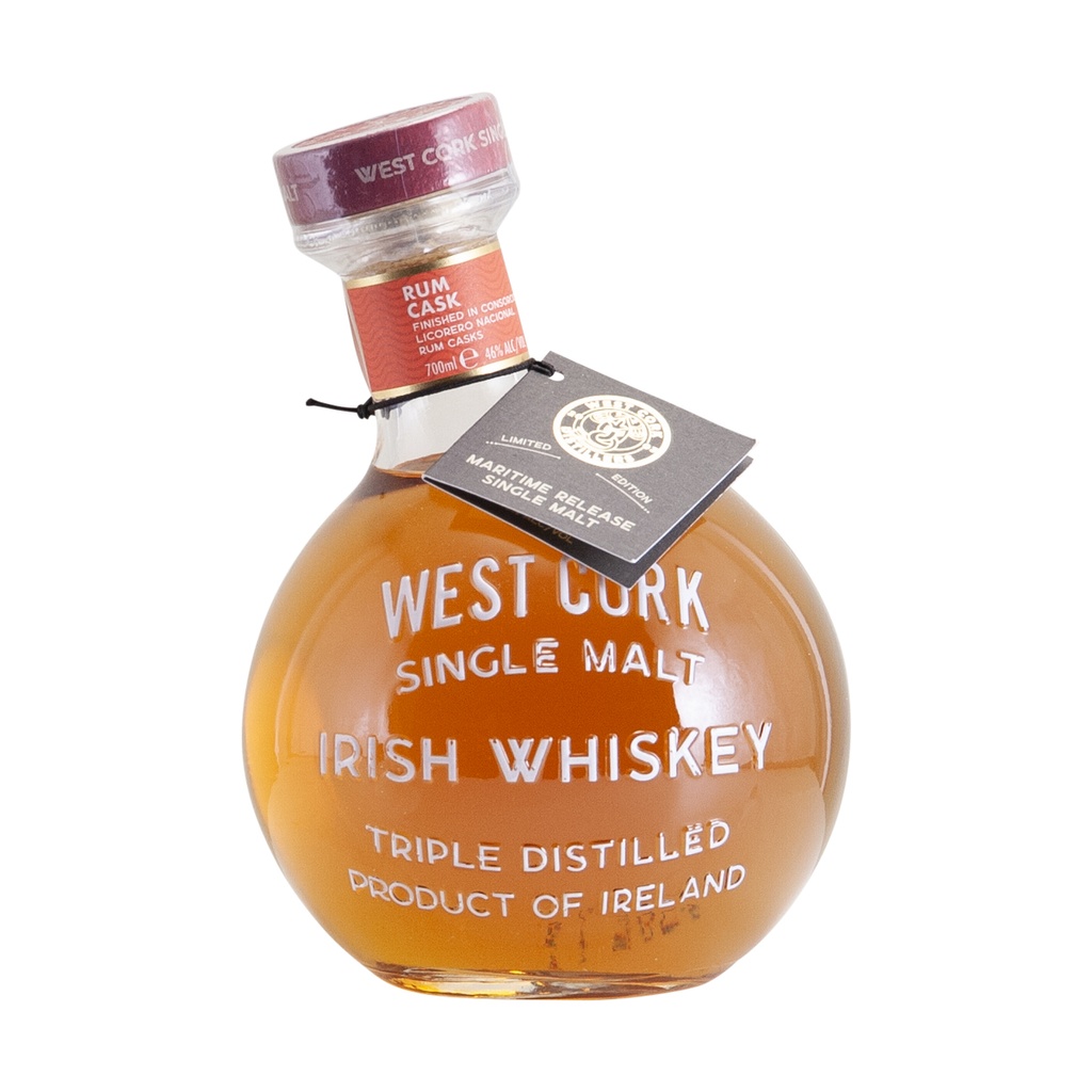 West Cork Maritime Rum Cask Finished Small Batch Single Malt Irish Whiskey 70cl
