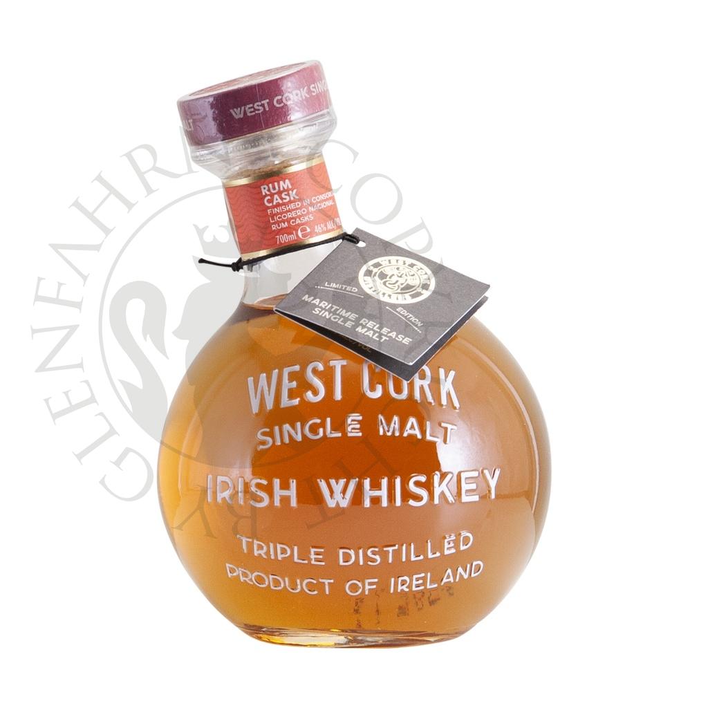 West Cork Maritime Rum Cask Finished Small Batch Single Malt Irish Whiskey 70cl