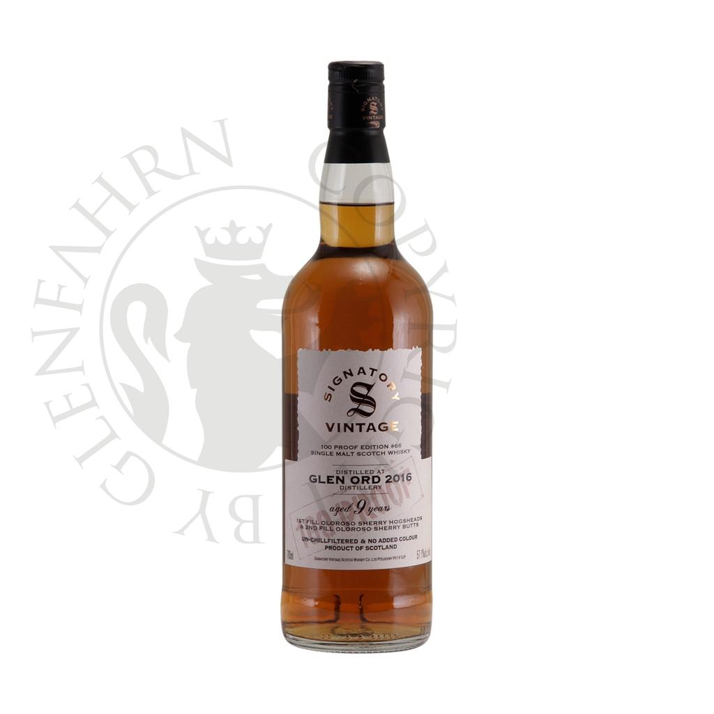 Glen Ord 2016 9y 1st & 2nd Fill Oloroso Sherry Butts 100 Proof Edition #66 Signatory Vintage Single Malt Scotch Whisky 70cl