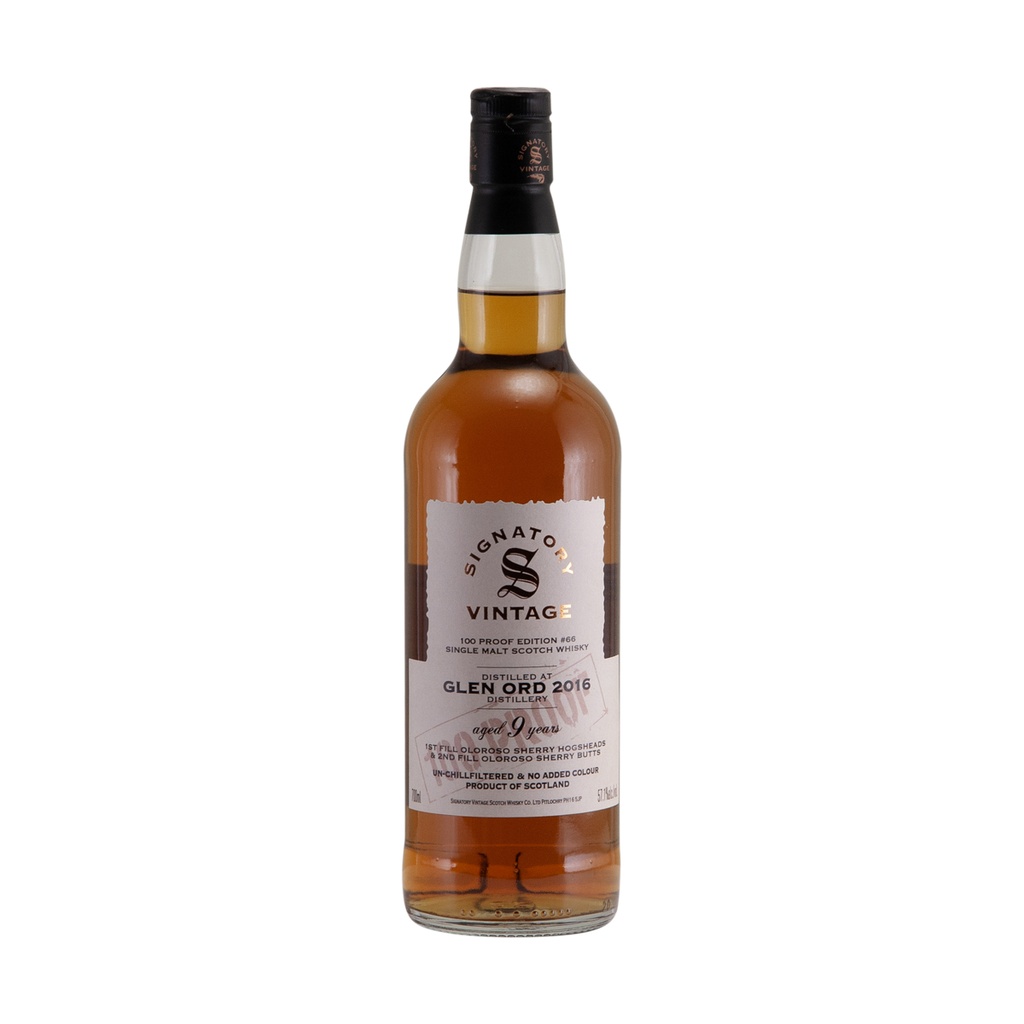 Glen Ord 2016 9y 1st & 2nd Fill Oloroso Sherry Butts 100 Proof Edition #66 Signatory Vintage Single Malt Scotch Whisky 70cl