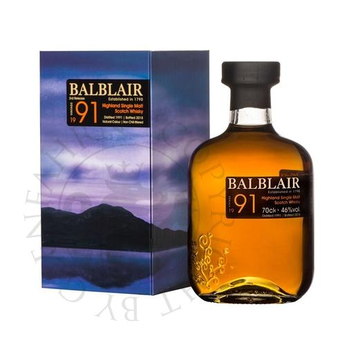 [G-bar037-R] Balblair 1991 3rd Release bot.2018 Highland Single Malt Scotch Whisky 70cl