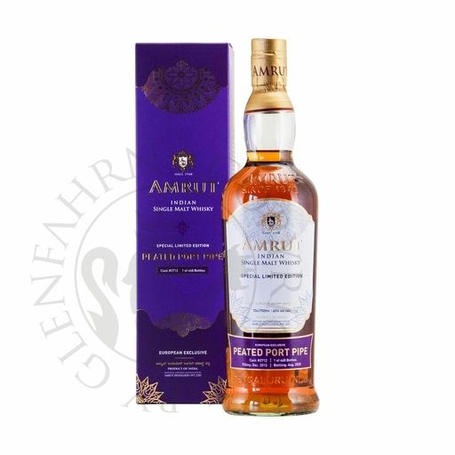 [G-amr018] Amrut 2013 6y Peated Port Pipe #2712 European Exclusive Single Malt Indian Whisky 70cl