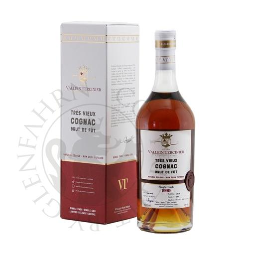 [G-cog393] Vallein-Tercinier 1990 31y Single Cask#205 Brut de Fut Cognac Bon Bois 70cl