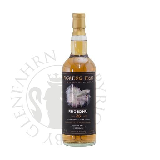 [G-jaw102] Rhosdhu 1990 30y Fighting Fish Jack Wiebers 70cl