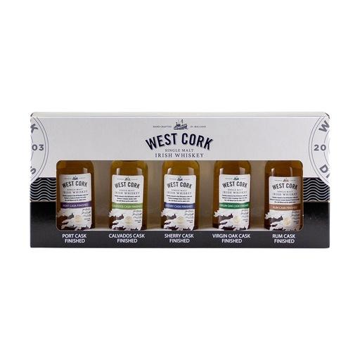 [G-wec025] West Cork Cask Collection Miniature Set Single Malt Irish Whiskey 5x5cl