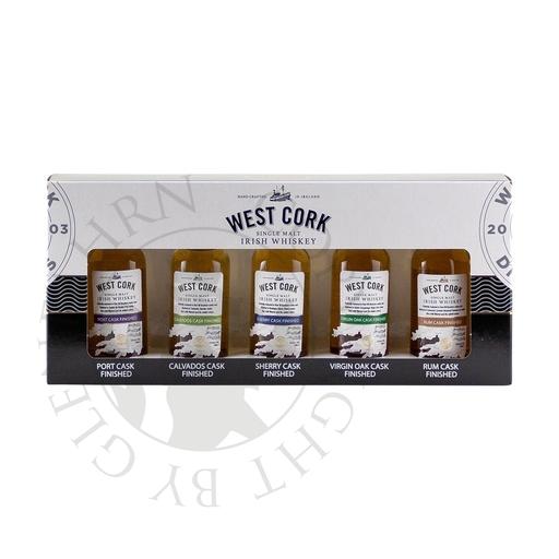 [G-wec025] West Cork Cask Collection Miniature Set Single Malt Irish Whiskey 5x5cl