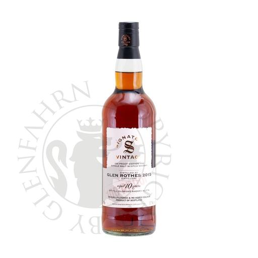 [G-sig179] Glenrothes 2015 10y 1st Fill Oloroso Sherry Butts 100 Proof Edition #50 Signatory Vintage Single Malt Scotch Whisky 70cl