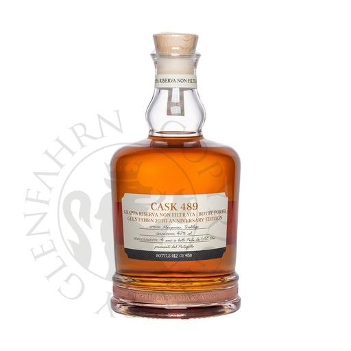 [G-gra906] Marzadro 4 anni Single Cask #489 Non Filtrata Glen Fahrn 20th Anniversary Edition Grappa Riserva 70cl