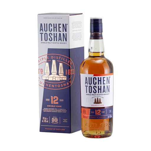[G-ats029] Auchentoshan 12y Double Cask Bourbon & Sherry Lowland Single Malt Scotch Whisky 70cl