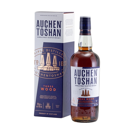 [G-ats002] Auchentoshan Three Wood Lowland Single Malt Scotch Whisky 70cl