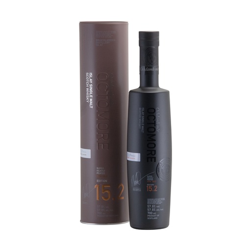 [G-bru209] Bruichladdich Octomore 15.2 108.2ppm Islay Single Malt Scotch Whisky 70cl